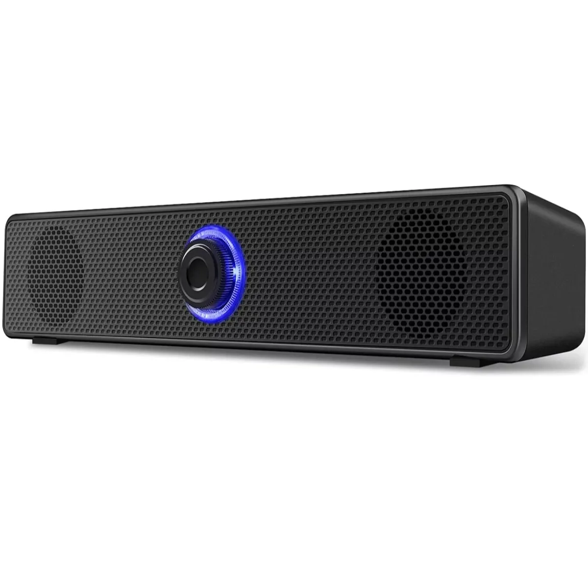 NSI NSI TTS004 speaker 6W 2.0 stereo soundbar USB-powered 3.5mm jack blue LED volume control 315x55x60mm — product photo