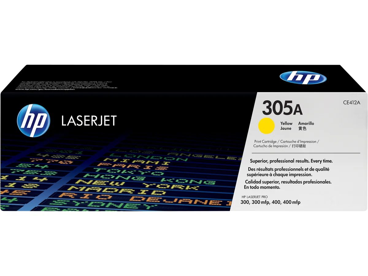 HP HP 305A (CE412A) Yellow Toner Cartridge 2600 Pages — product photo