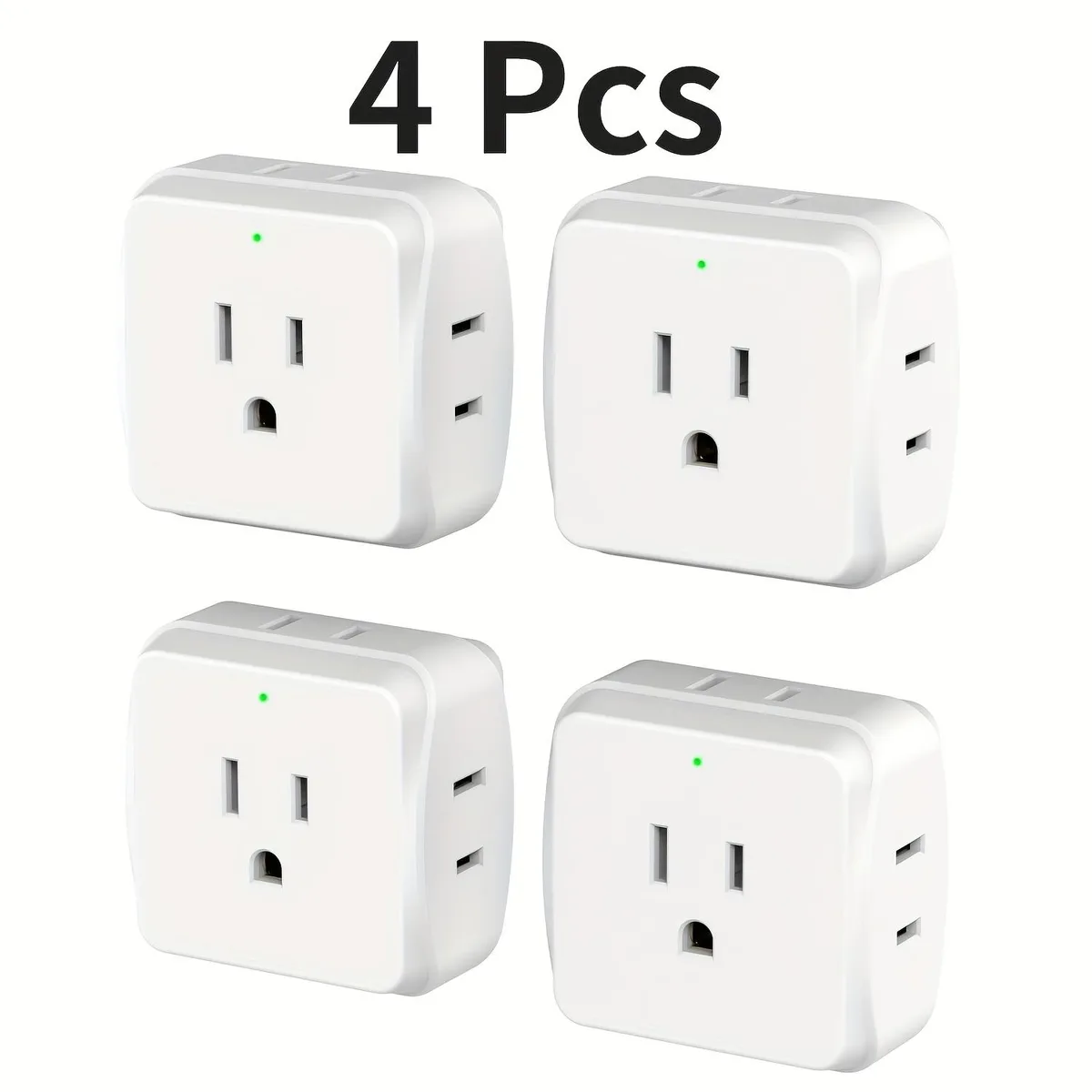 DEPOW DEPOW 5-Outlet Wall Outlet Extender 4 Pack White — product photo