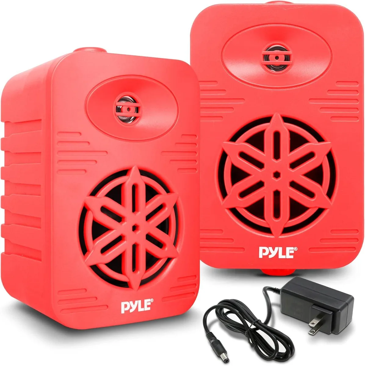 Pyle Pyle 4" 2-Way Bluetooth Wireless Home Audio Speaker System Red PDWRBT46RD — product photo