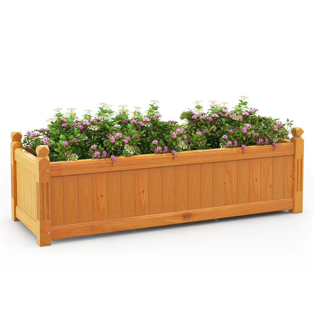 SlickBlue SlickBlue Wooden Rectangular Garden Bed 43.5x16x14 Brown — product photo
