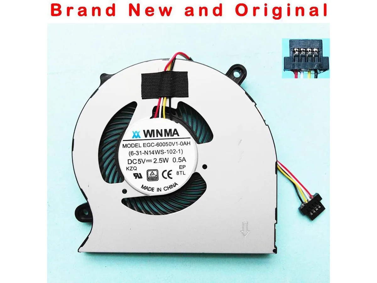 Fans Fans CPU cooler for WINMA EGC-60050V1-102-1 6-31-N14WS-102-1 DC 5V .5A 4PIN — product photo
