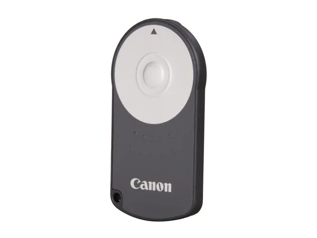 Small black wireless remote with multicolor accents and carrying case