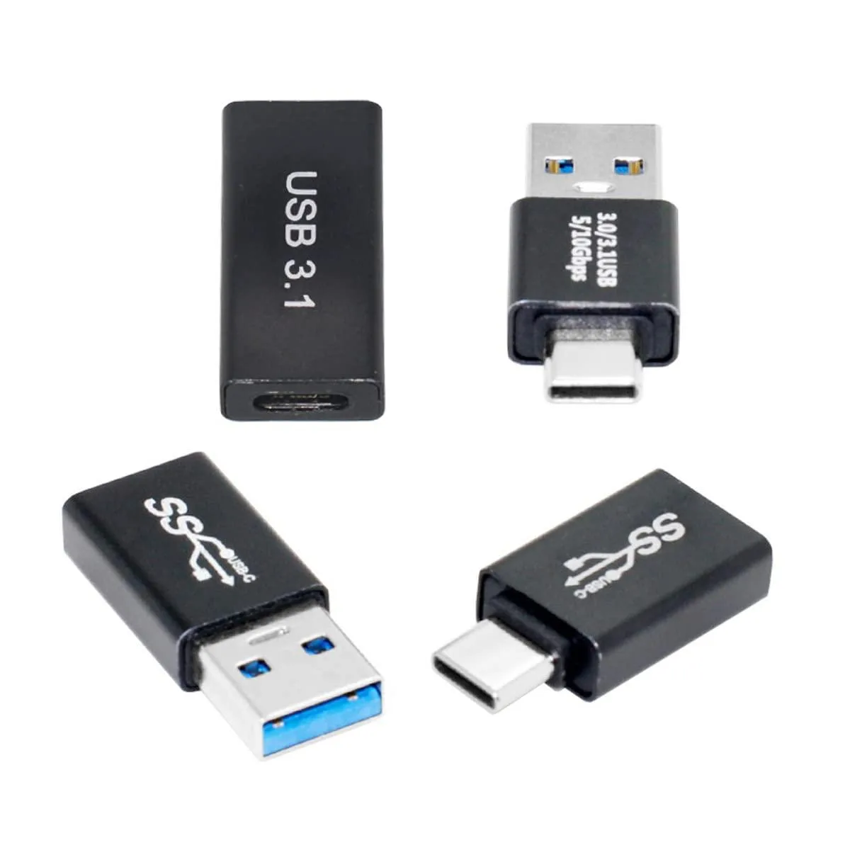 Fervit Fervit USB 3.1 Type C to USB 3.0 Type A Adapter 4-Pack 10Gbps — product photo
