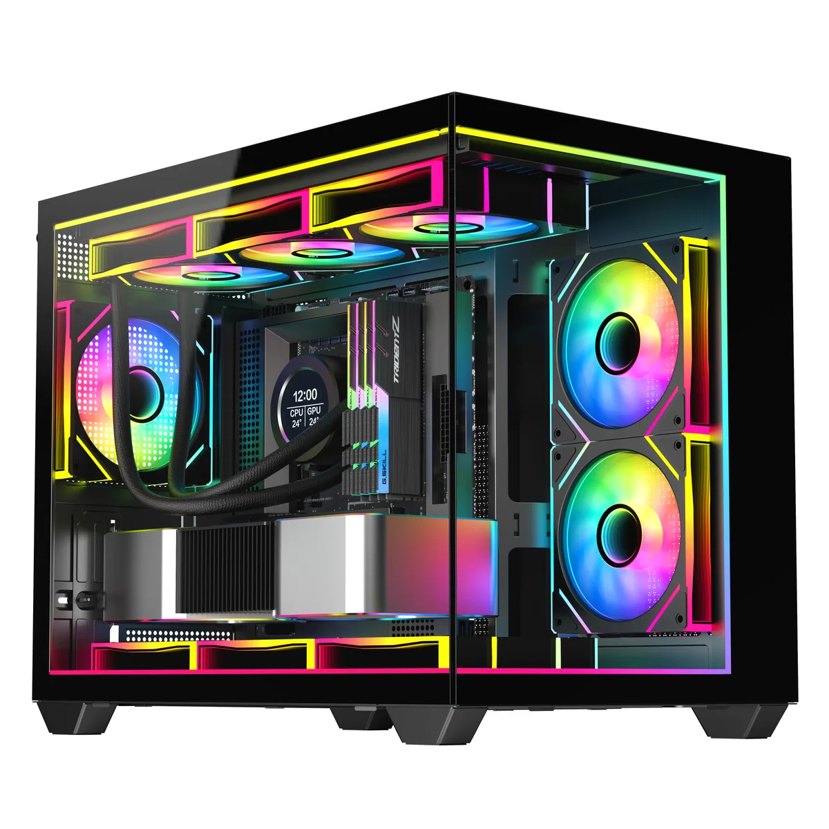 DIYPC DIYPC IDX4-MicroATX-ARGB Micro-ATX PC case — product photo