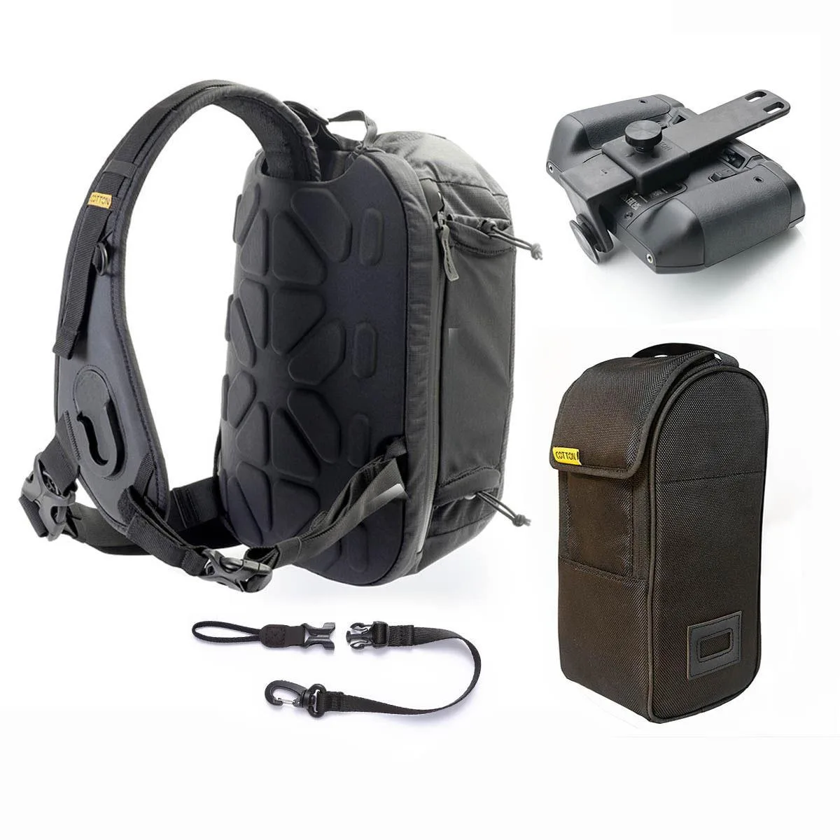 Cotton Carrier Cotton Carrier Hyker 12L Sling Bag Black with Lens Insert for Drone — product photo