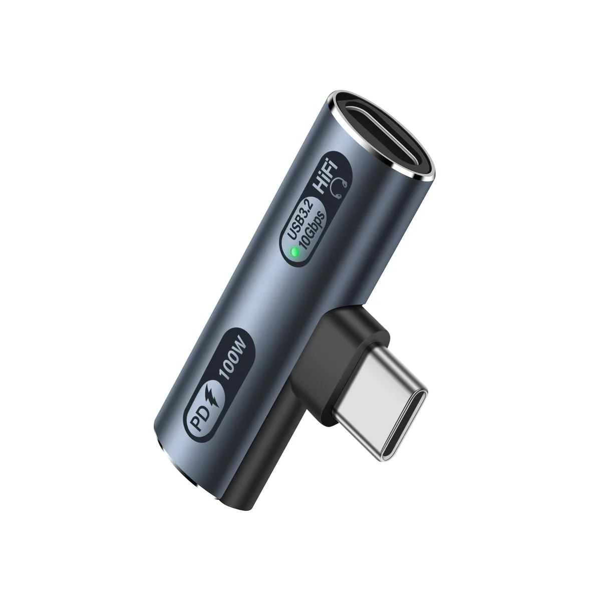 BUCIER BUCIER SL2025016 USB-C 2-in-1 Audio Adapter Gray — product photo