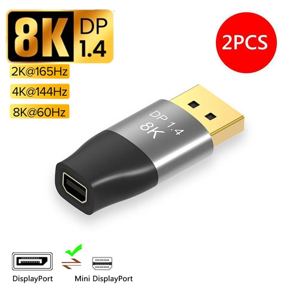 LUOM LUOM TJ-A092 DisplayPort to Mini DisplayPort Adapter 8K 60Hz 32.4Gbps Bi-Directional — product photo