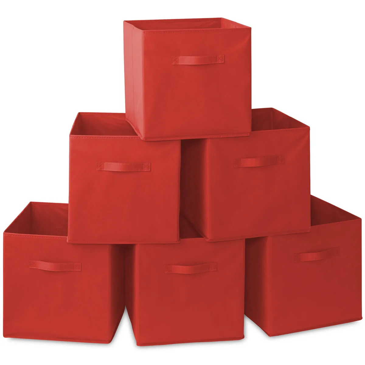 Casafield Casafield Set of 6 Collapsible Fabric Storage Cubes Red 13 — product photo