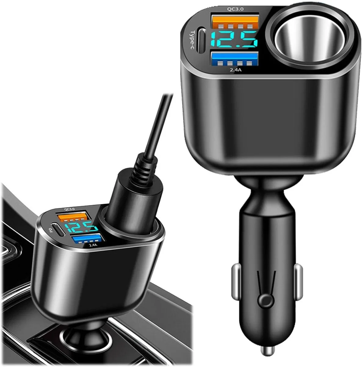 Ballistic Ballistic 4 in 1 USB C Car Charger 4 Ports PD SD Adapter — product photo