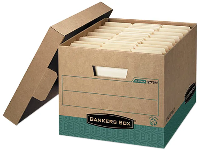 Bankers Box Bankers Box 12775 Storage Box Letter/Legal Locking Lid 12/Carton — product photo