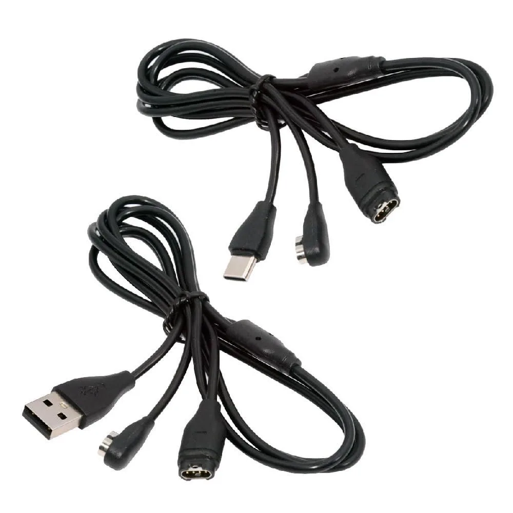 Fervit Fervit 2pcs USB Magnetic Charging Cable Type-C &amp; Type-A to 2Pin 4Pin Garmin Shokz — product photo