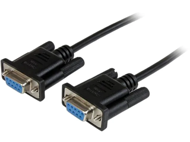 STARTECH STARTECH SCNM9FF1MBK serial cable 1m DB9 female/female null modem RS232 black — product photo