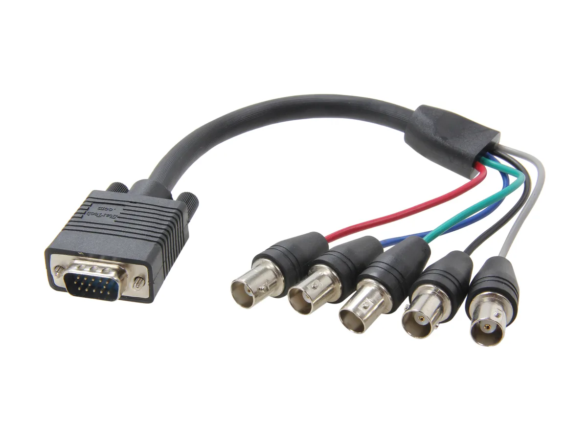 STARTECH STARTECH VGABNCMF1 VGA to 5 BNC RGBHV cable 1ft M/F — product photo