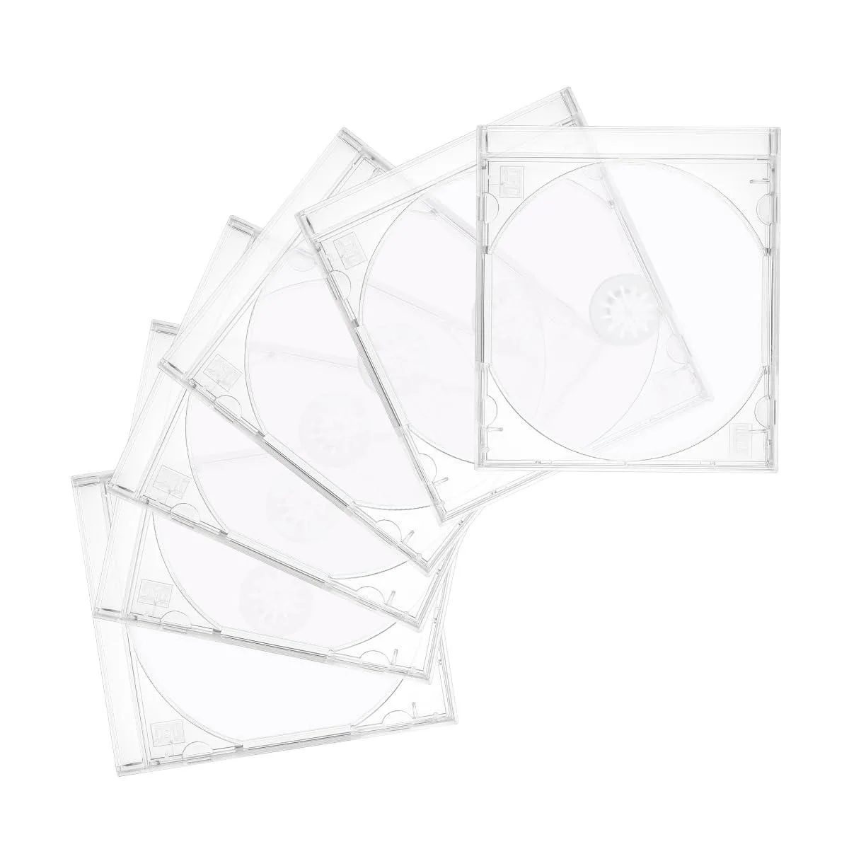  Fellowes Car Single Clear CD Jewel Case 6pcs 10mm transparent — product photo