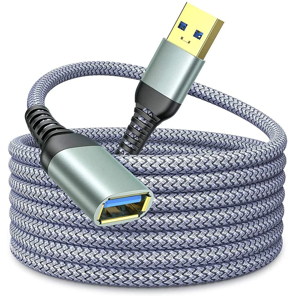 Hitoor Hitoor USB 3.0 Extension Cable A Male to Female 3M Gray Braided — product photo