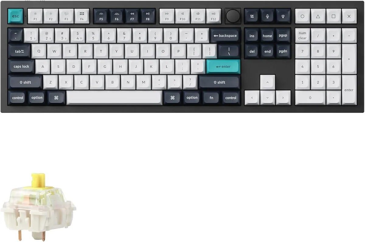 TUKO TUKO Q6 Max Full-Size Mechanical Keyboard Aluminium Knob QMK VIA Hot-Swap Gateron Banana Switch Black — product photo