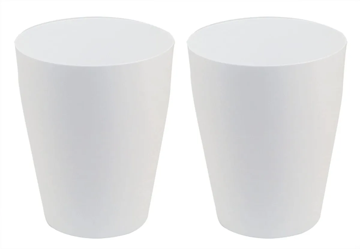 Feisco F-1813 garbage can 1.5 gal white 12 pack — product photo