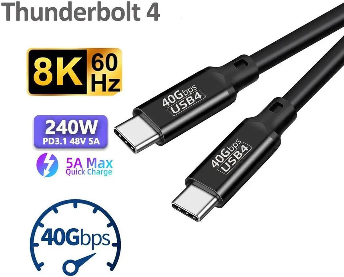 SMUGDESK SMUGDESK USB4 3.3 ft cable 40 Gbps 240W 8K/4K — product photo