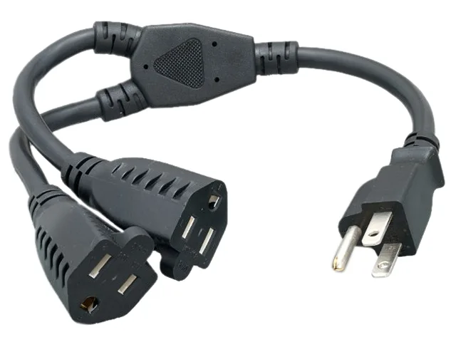 Nippon Labs Nippon Labs 30POW-10W1-21236-Y power splitter cord 36 in 16 AWG NEMA 5-15P to 2x 5-15R — product photo