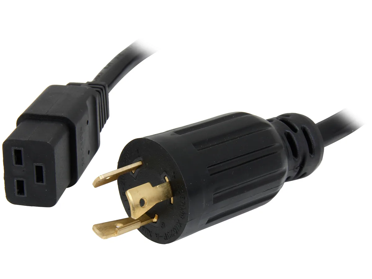 Tripp Lite Tripp Lite P040-006 6 ft 12AWG C19 to L6-20P computer power cord — product photo