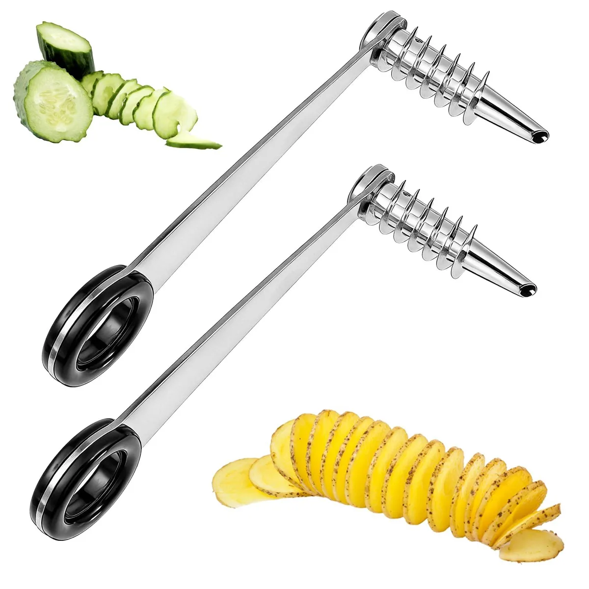  Macuezu 5297YISD2663 2 Pcs Spiral Potato Cutter food processor — product photo