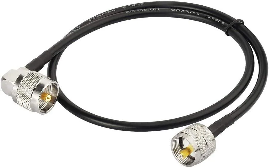 PISKEKAT PISKEKAT PL-259 UHF Male to Male RG58 Coaxial Cable 2-Pack 2ft 50 Ohm — product photo