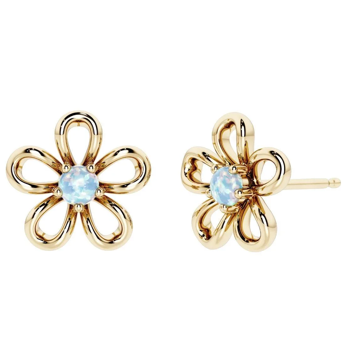 Oravo Oravo .5 ct Opal Stud Earrings 925 Gold Plated 2.8 g — product photo