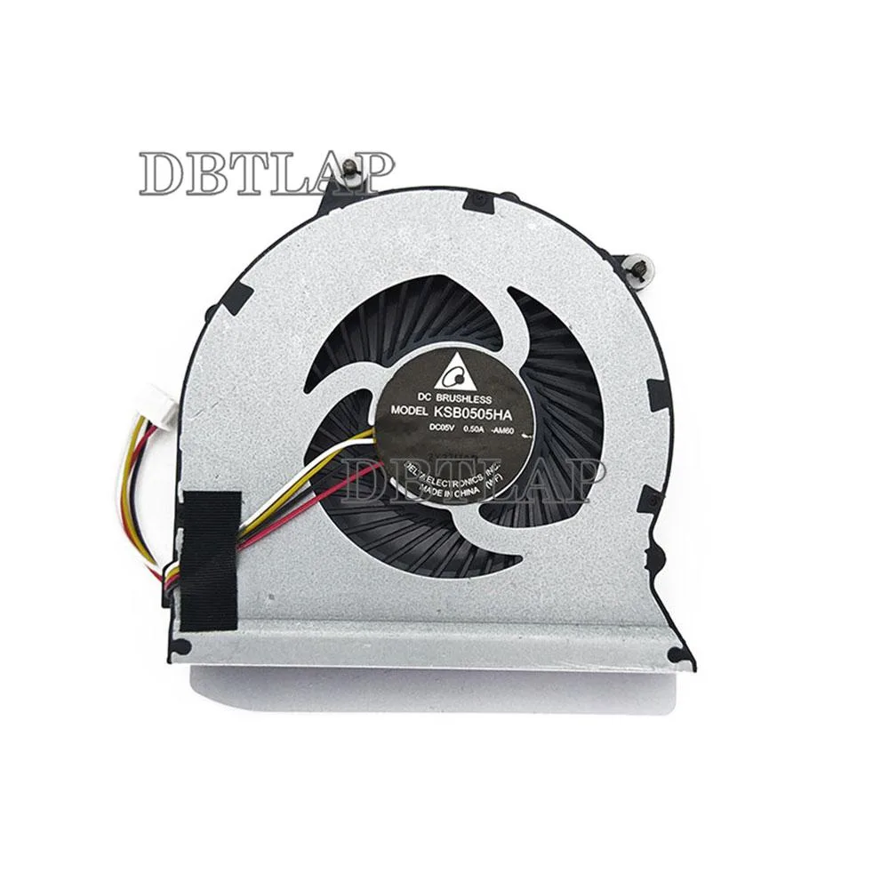 Small black laptop CPU cooling fan with four-pin connector