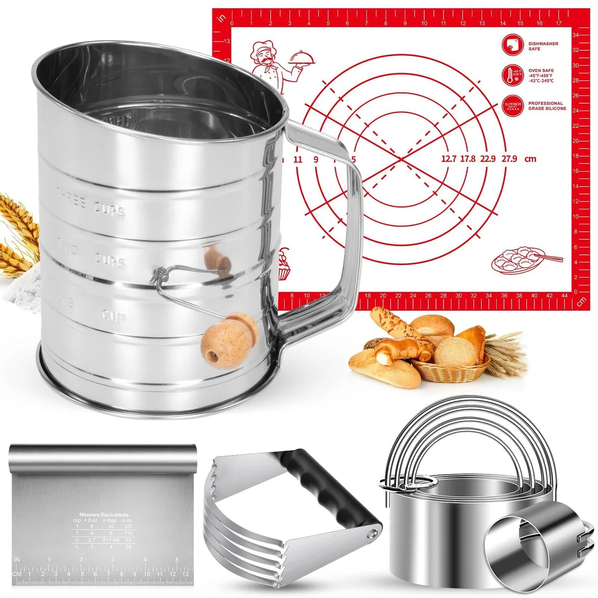  ARTOSHIN AR241201-US 9-piece Stainless Steel Pastry Blender Set — product photo