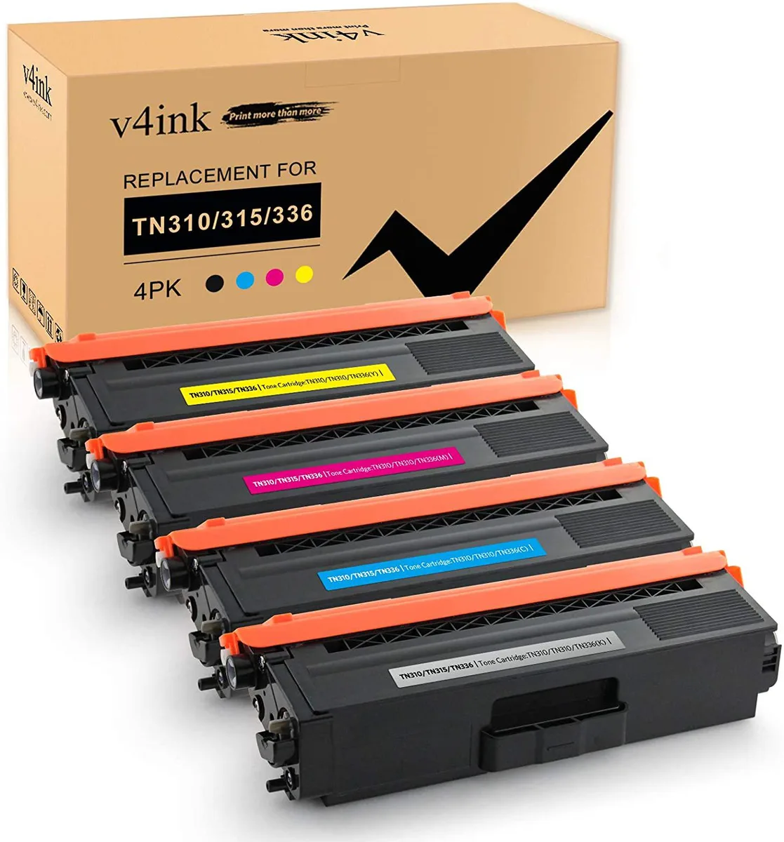V4ink V4ink TN315 4-Pack Toner Cartridge Black Cyan Magenta Yellow — product photo