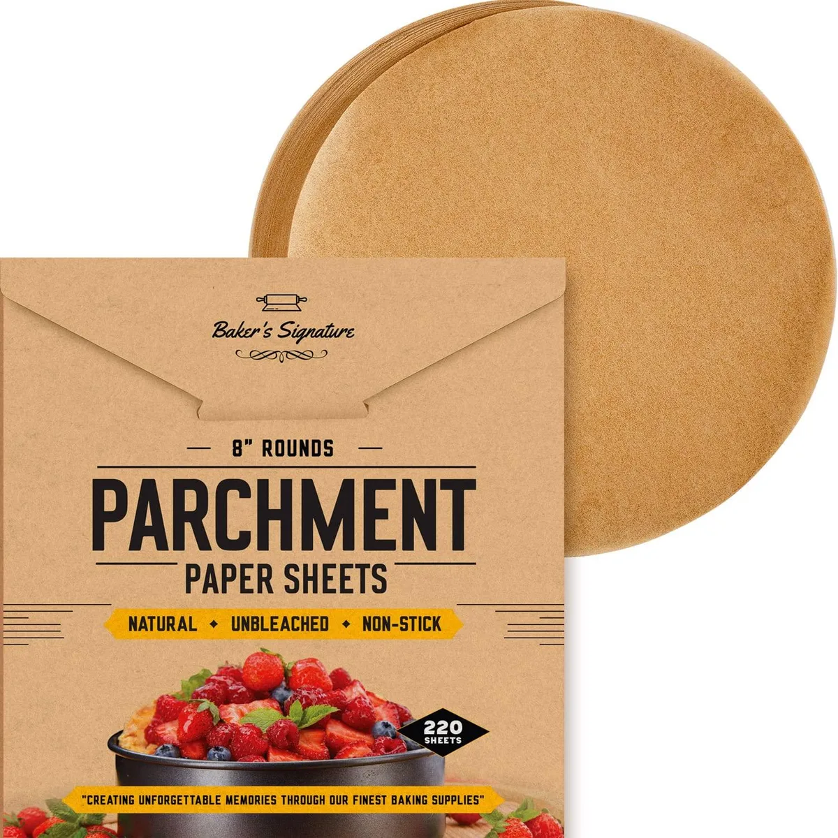  Baker's Signature 8" Parchment Paper Rounds 220 Pcs — product photo
