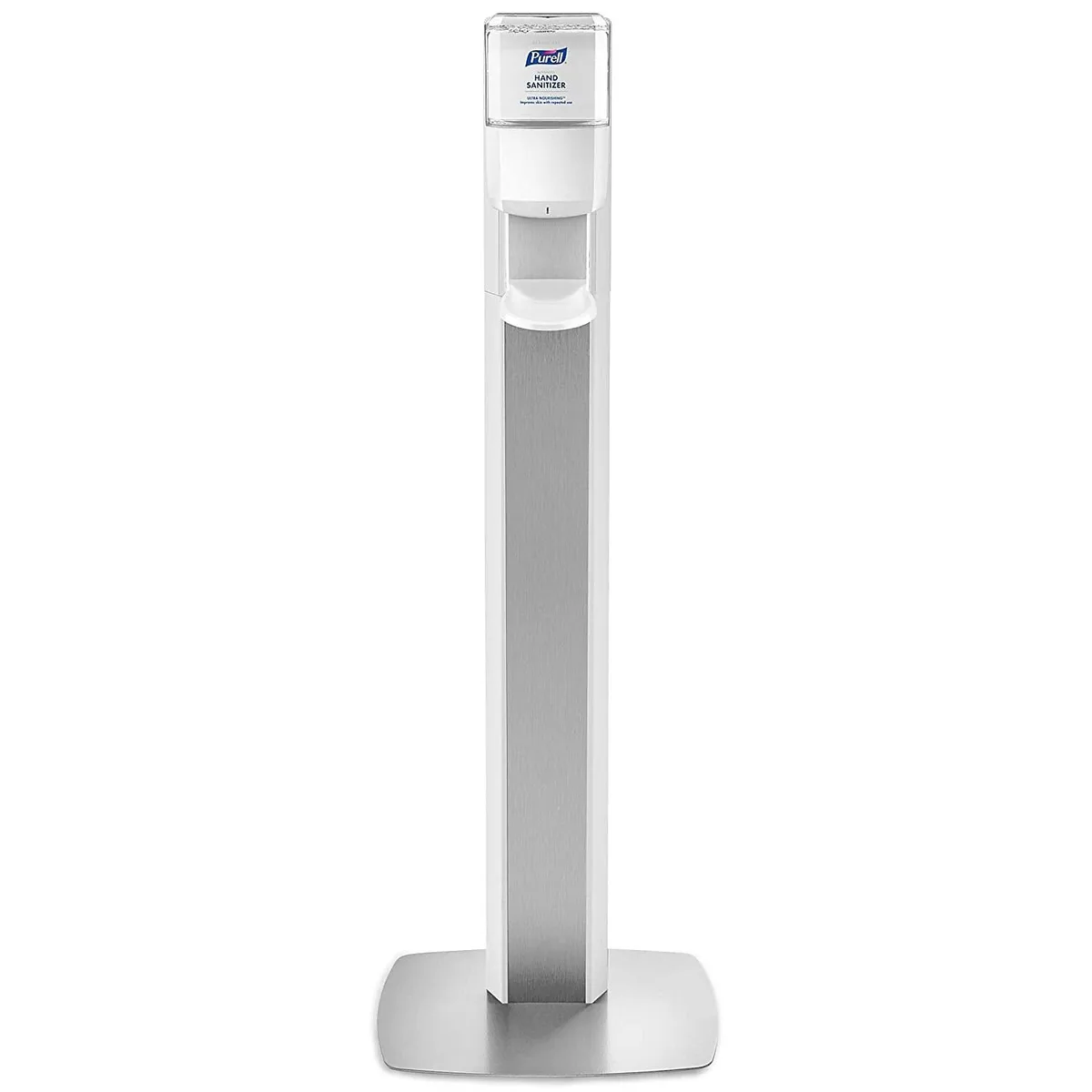 Go-Jo Ind. Go-Jo Ind. 7306-DS-SLV First Aid Floor Stand with ES6 Dispenser Silver/White — product photo