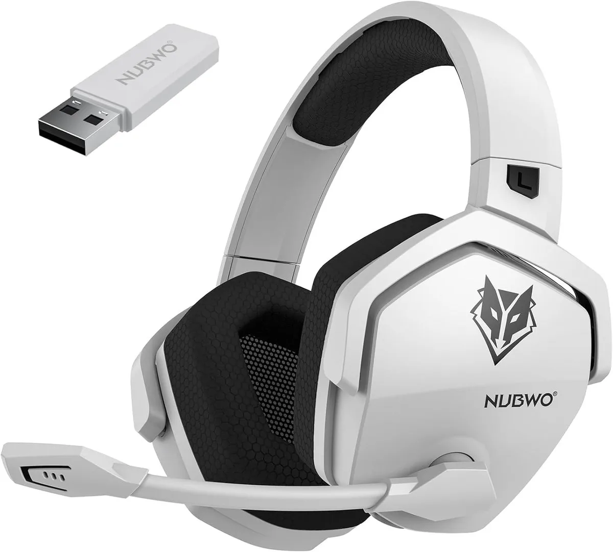 BFKK BFKK G06 Dual Wireless Gaming Headset White-Black 2.4GHz Bluetooth 23ms 100h 50mm — product photo