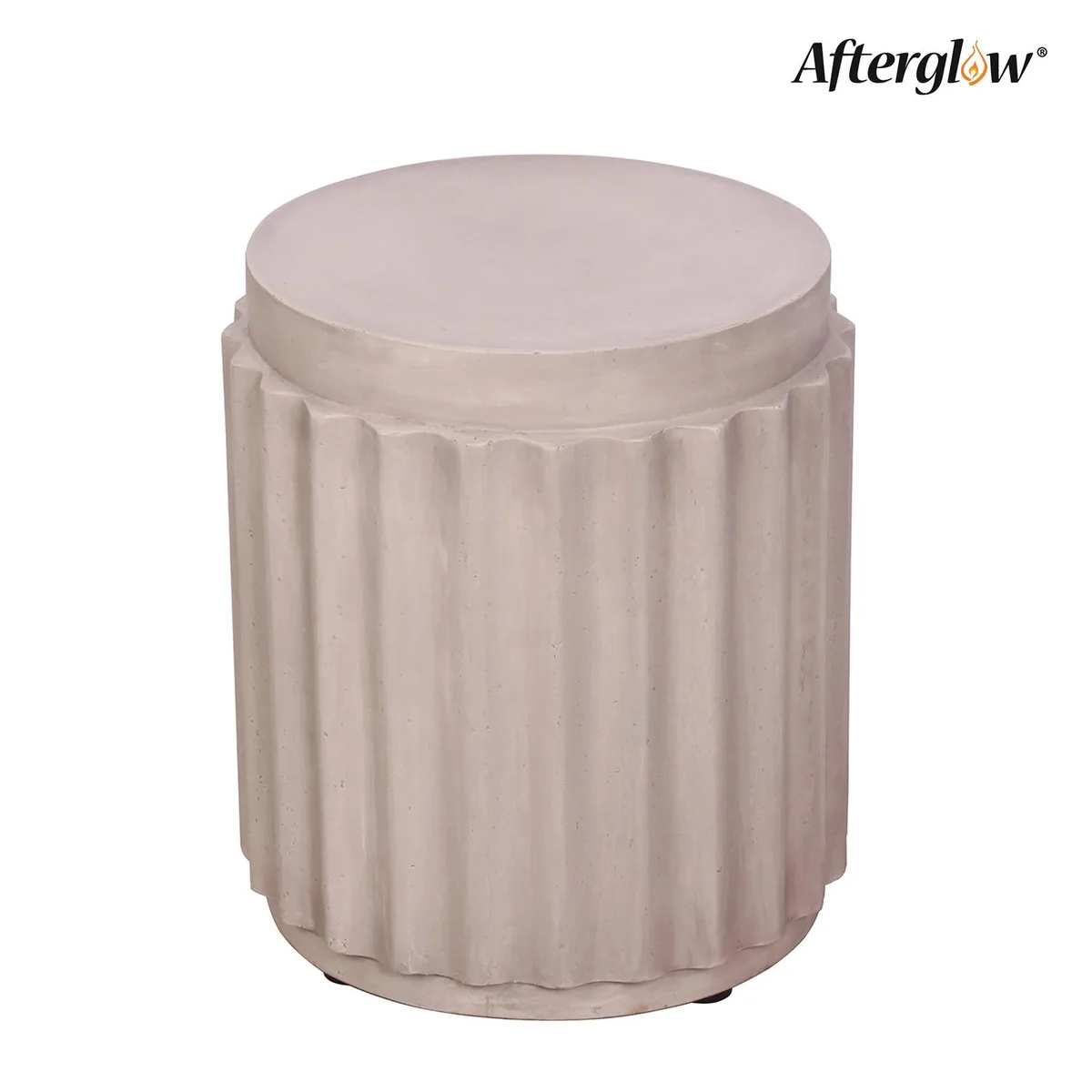 Afterglow Afterglow Round Travertine Look Accent Table Earth Tone-Colored — product photo