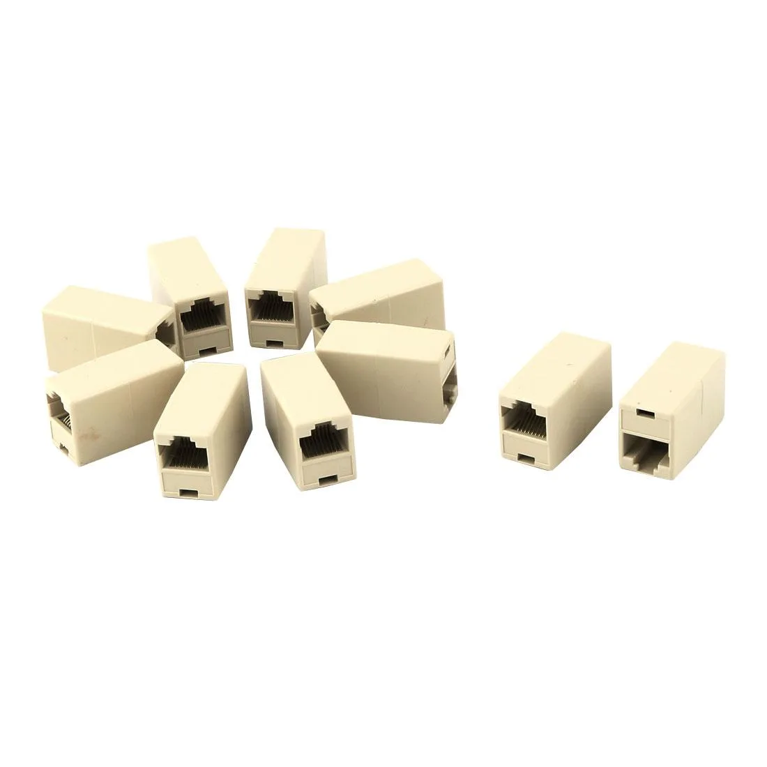Unique-Bargains Unique-Bargains RJ45 F/F 8P8C Shielded Coupler Beige 10 Pcs — product photo
