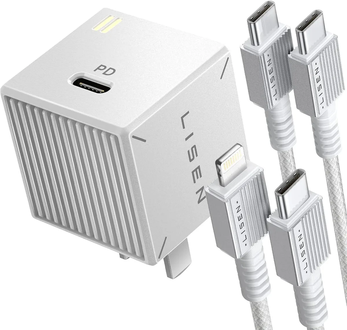 ONITOON ONITOON 30W GaN PD Charger with USB-C to Lightning &amp; USB-C to USB-C Cables — product photo