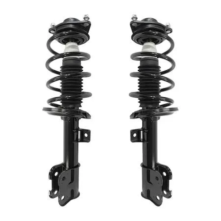 Unity front strut assembly kit, two silver units with black springs and mounts