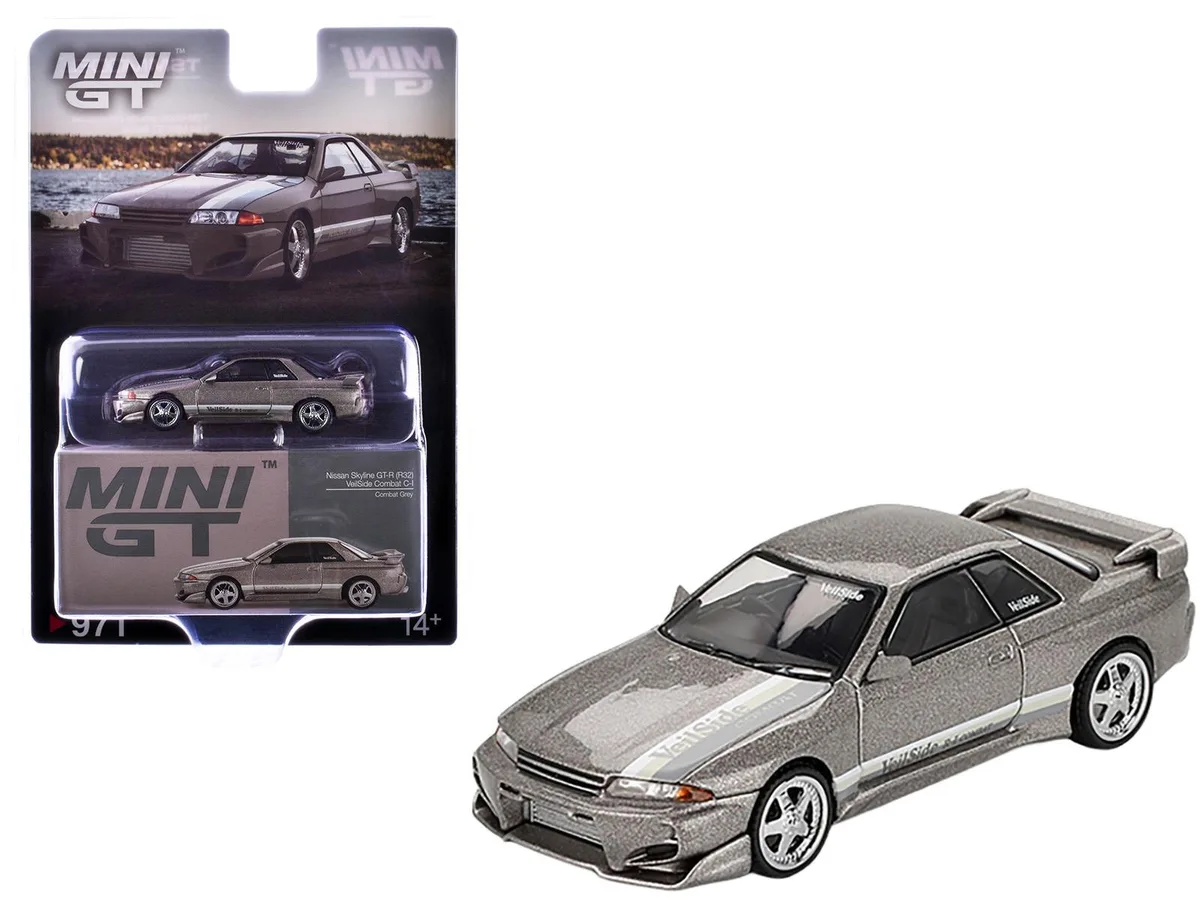 Mini GT Mini GT Nissan Skyline GT-R (R32) RHD Veilside Combat C-I Gray Metallic 1/64 — product photo