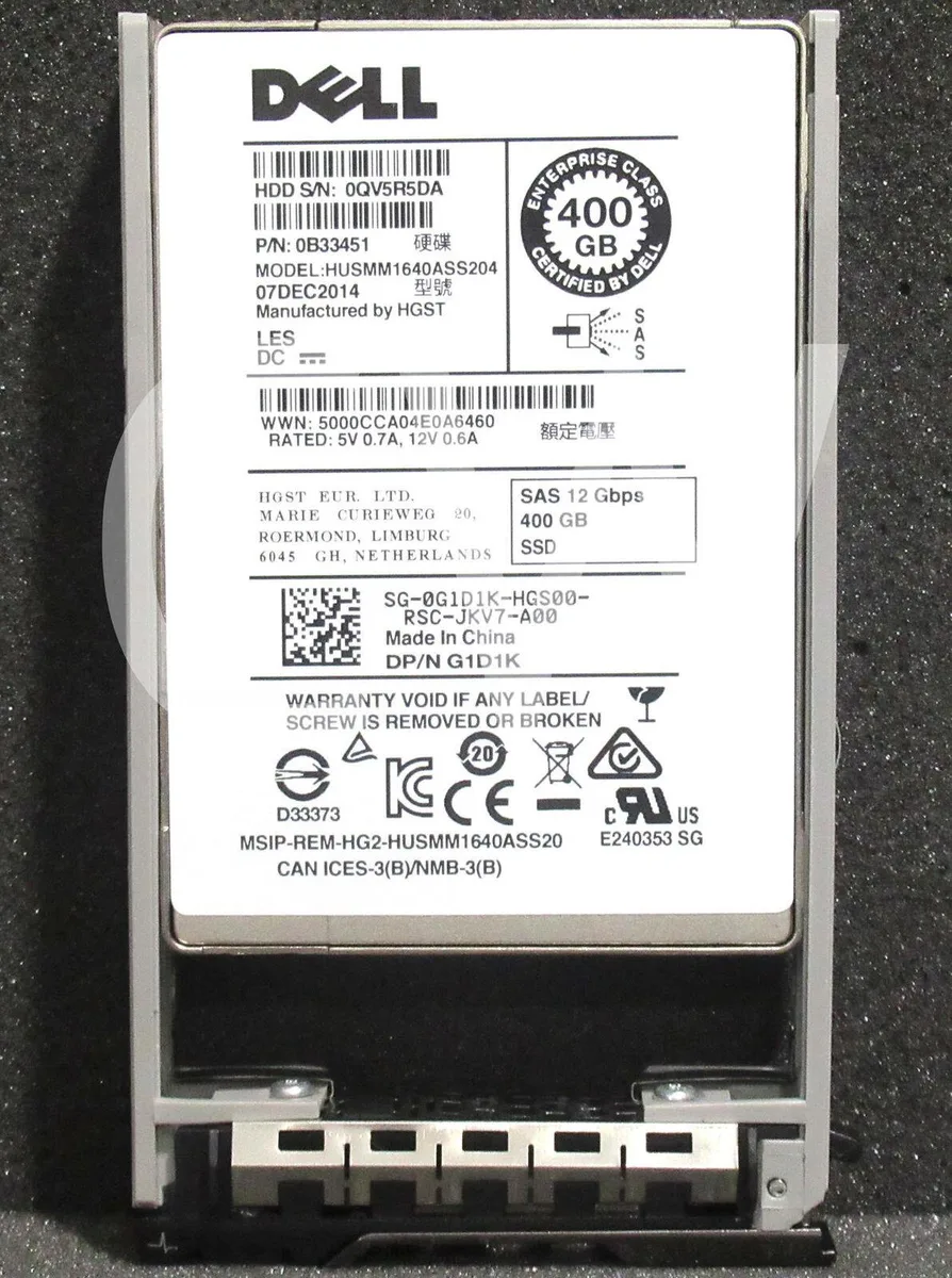 DELL DELL HUSMM1640ASS204 400GB 12Gbps 2.5" SAS internal hard drive — product photo