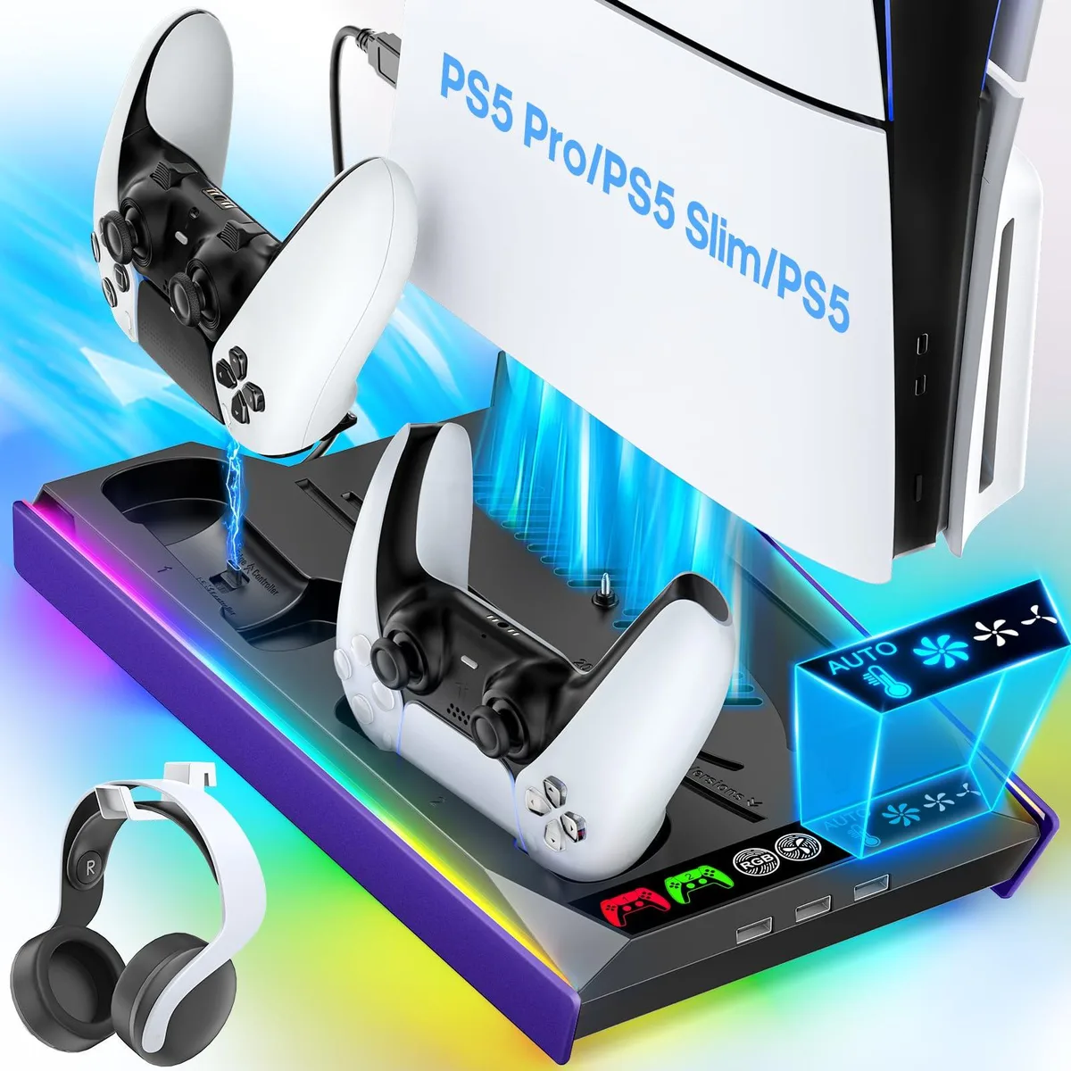 Tokluck TO-P5328X-Pro-Purple PS5 Cooling Stand Purple — product photo