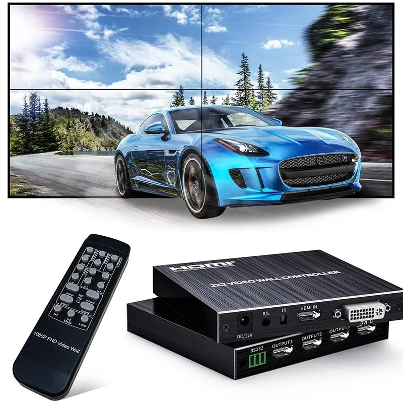YINGHUA YINGHUA 2x2 HDMI Video Wall Controller 1080P 60Hz 180° Flip EU Plug — product photo