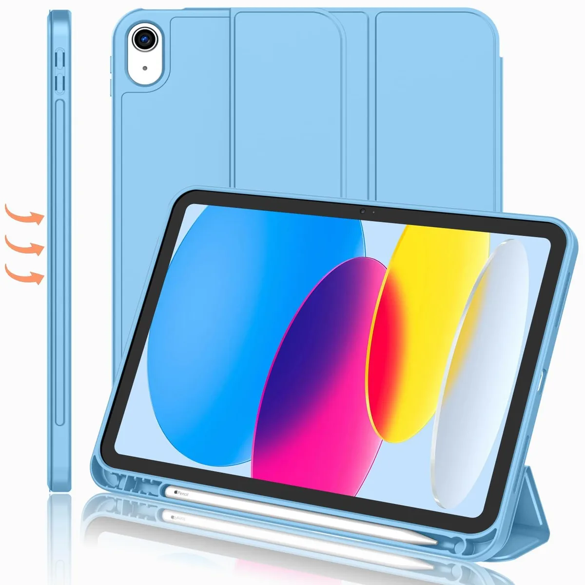  Speck A3355 iPad accessory Azure Blue TPU case with pencil holder — product photo