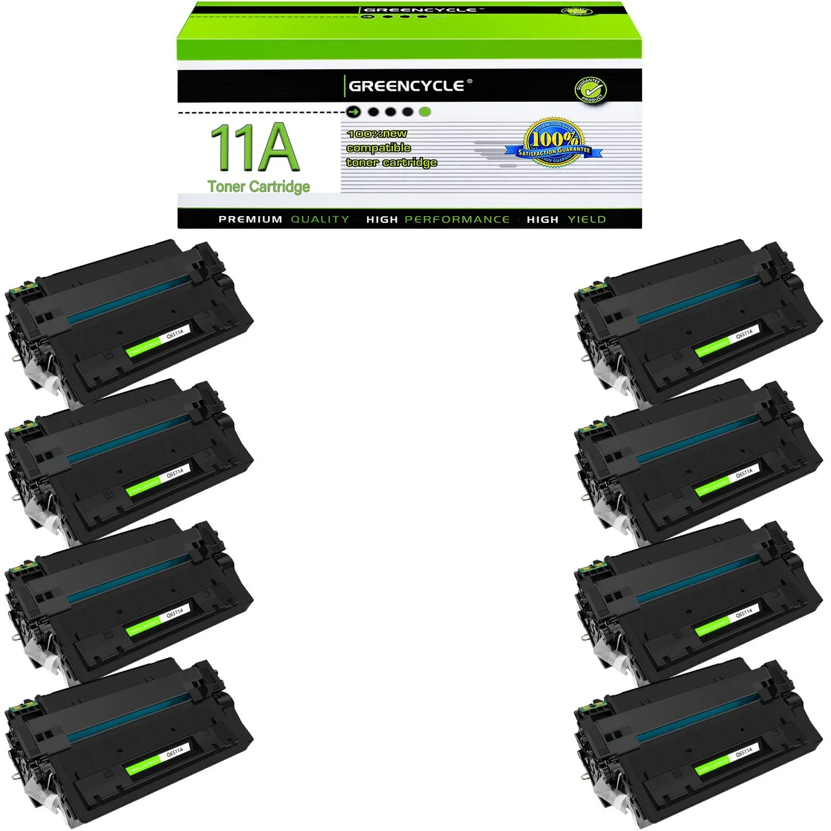 GREENCYCLE GREENCYCLE Q6511A toner cartridge black 8-pack 6000 pages — product photo