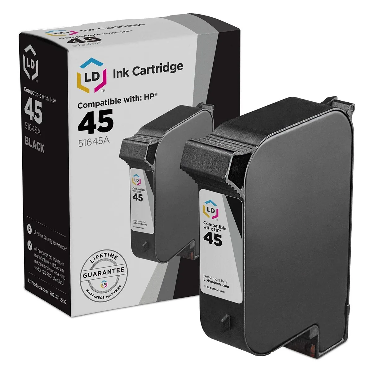 LD Products LD Products HP 45 / 51645A Black Ink Cartridge 1100 Pages — product photo