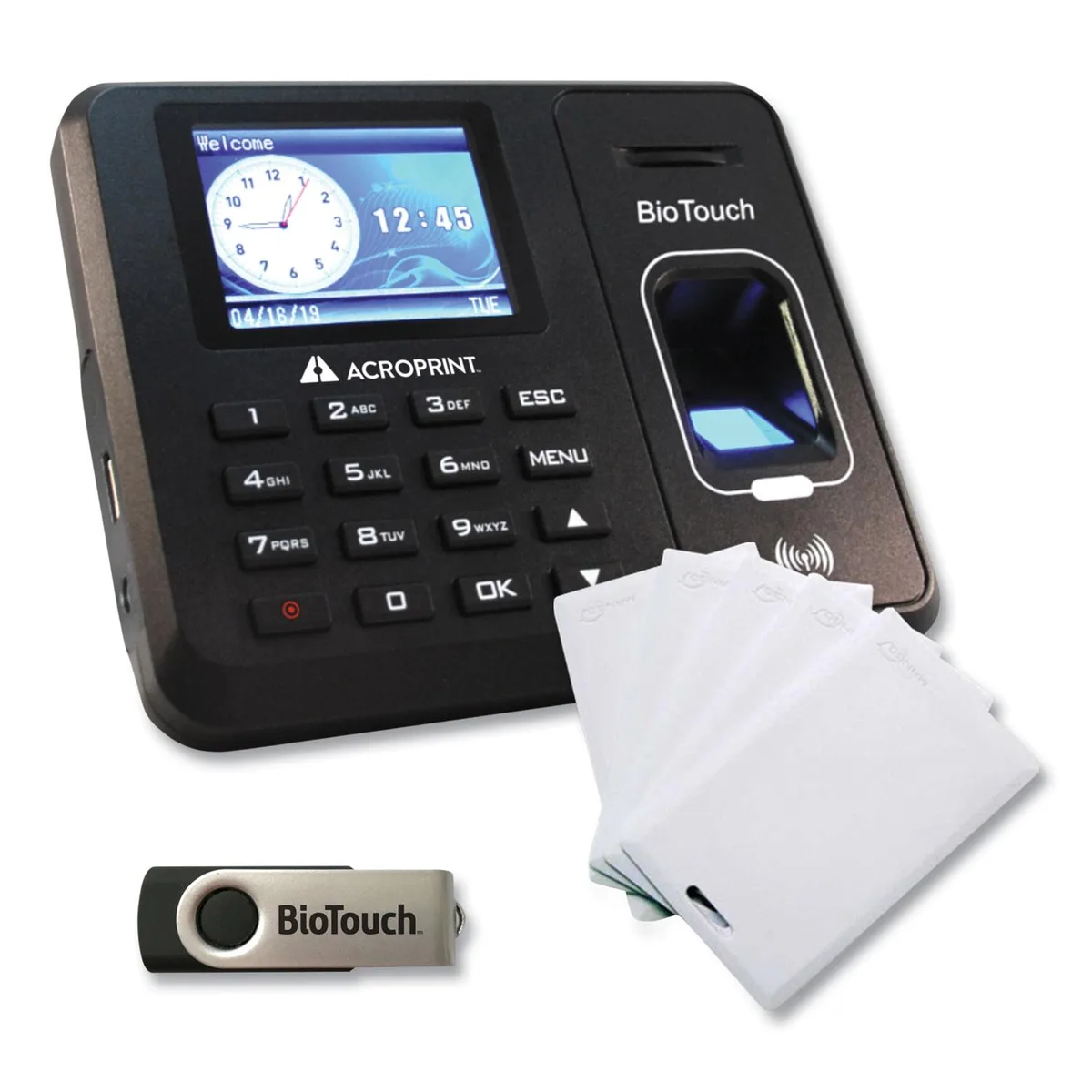 Acroprint Time Recorder Co. Acroprint Time Recorder Co. ACPBTR150 BioTouch Time Clock Bundle inventory supply — product photo