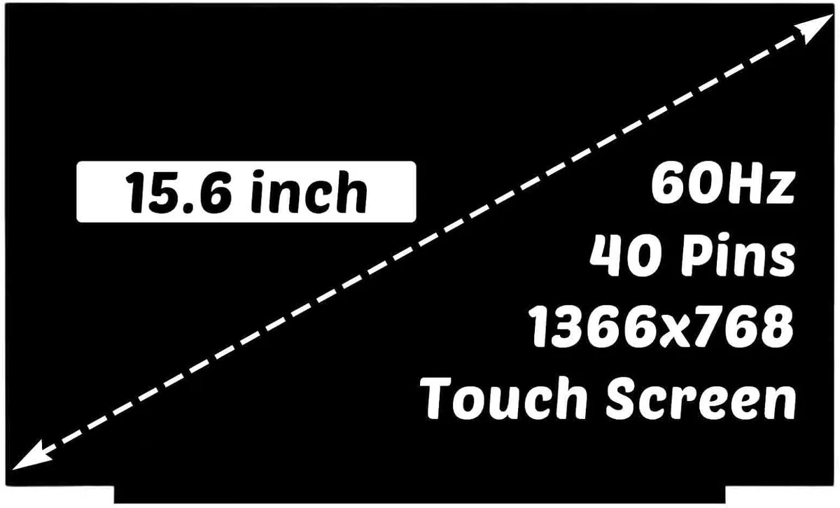 NUOLAISUN NUOLAISUN L63569-001 15.6" HD 1366x768 60Hz 40-Pin Touch Screen — product photo