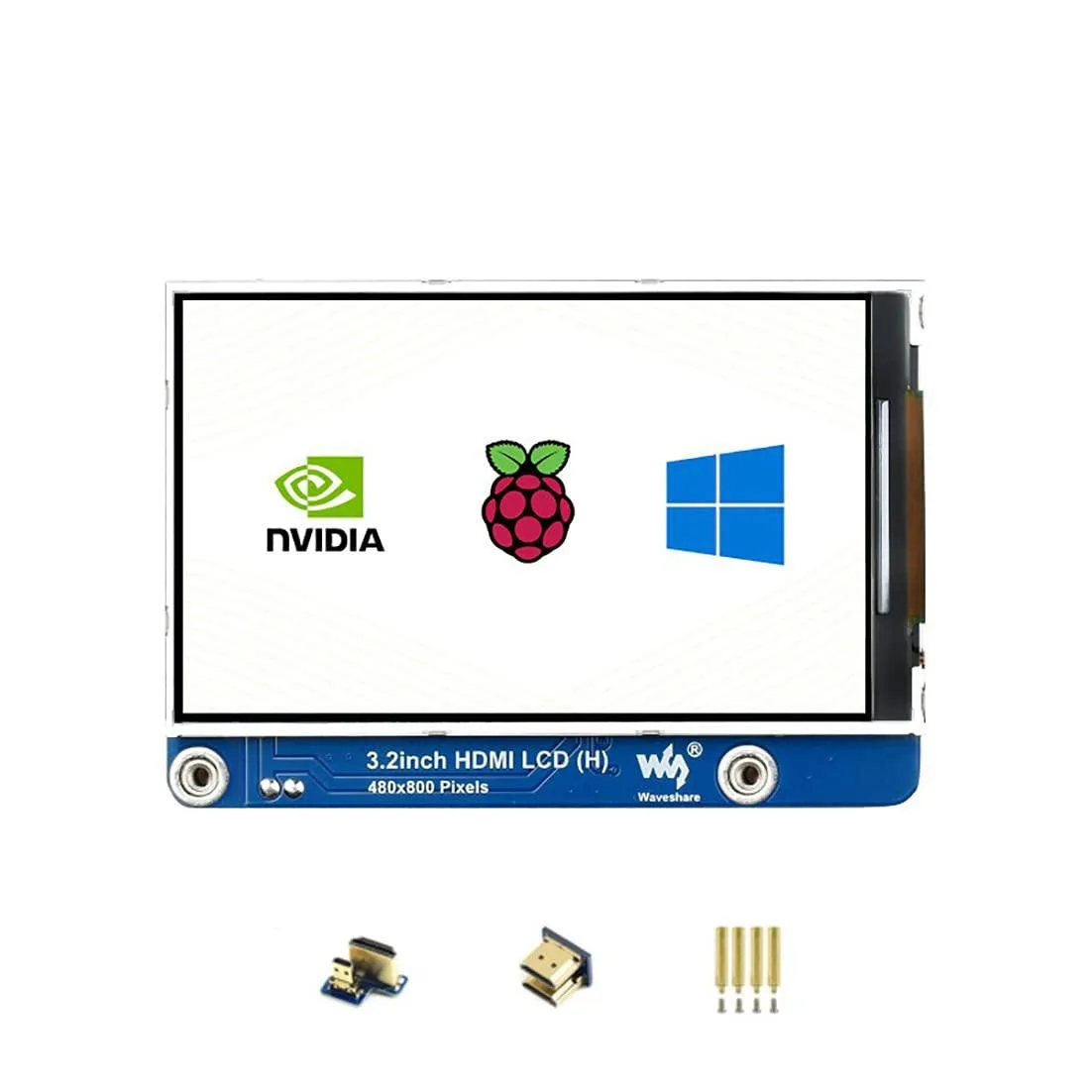 LORDWORLD LORDWORLD 3.2inch HDMI IPS LCD Display (H) 480×800 No Touch Screen Adjustable Brightness — product photo