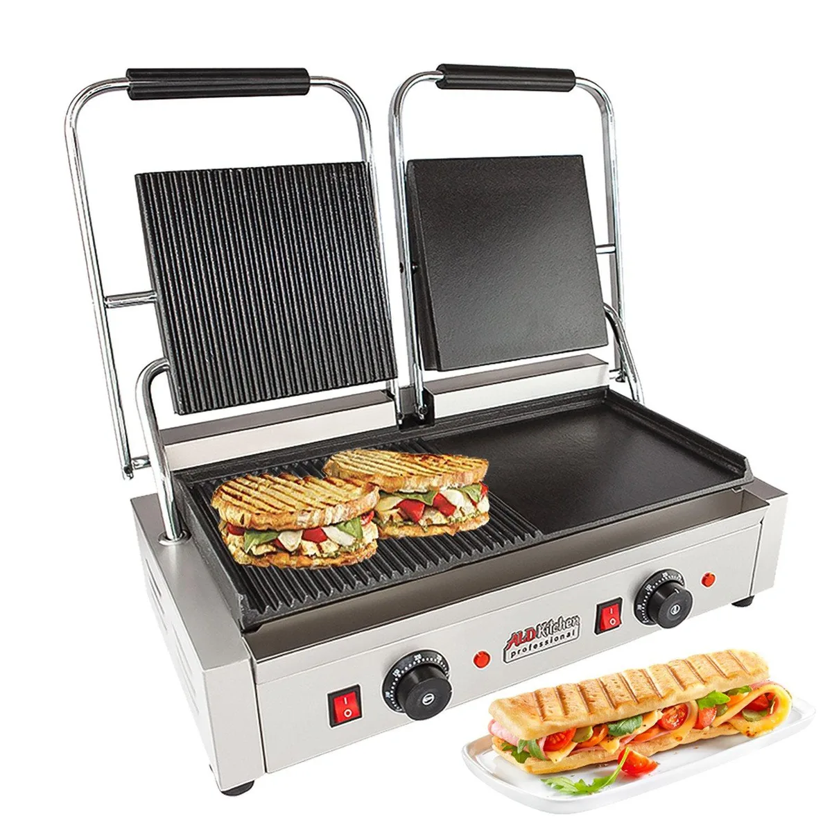 ALDKitchen ALDKitchen AP-691 Double Panini Press — product photo