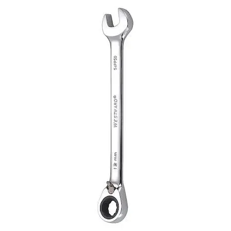 Chrome combination wrench 12 mm offset head 15 degree angle